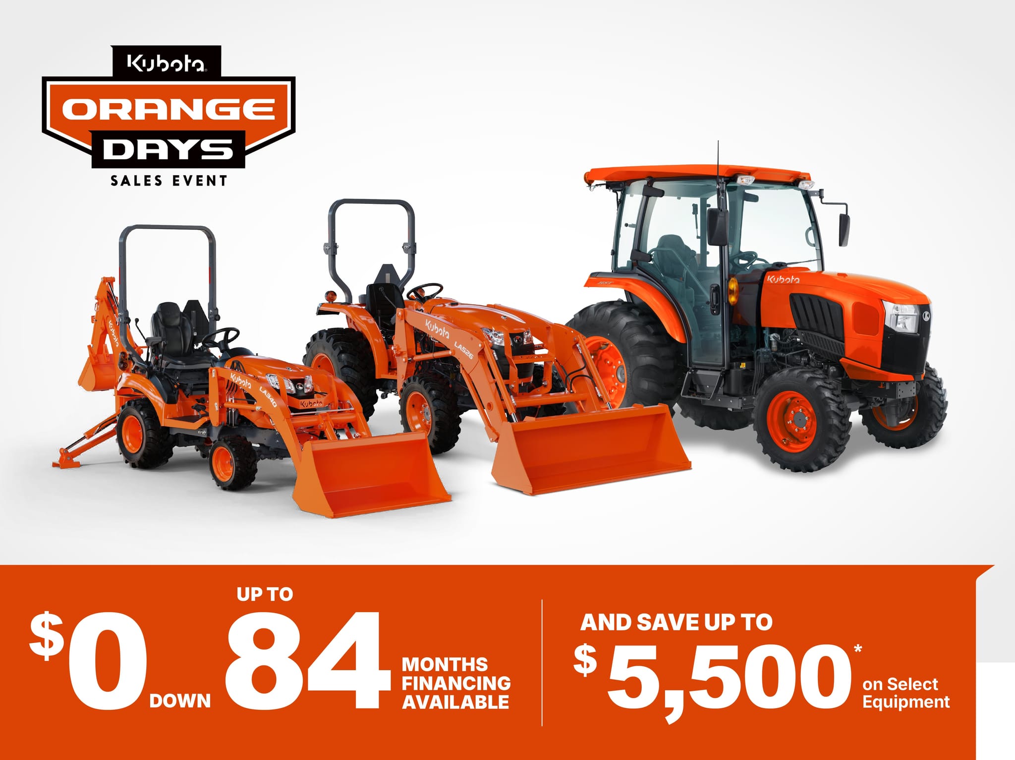 Save on Select BX23S, L2502, and Grand L60 Series Tractors